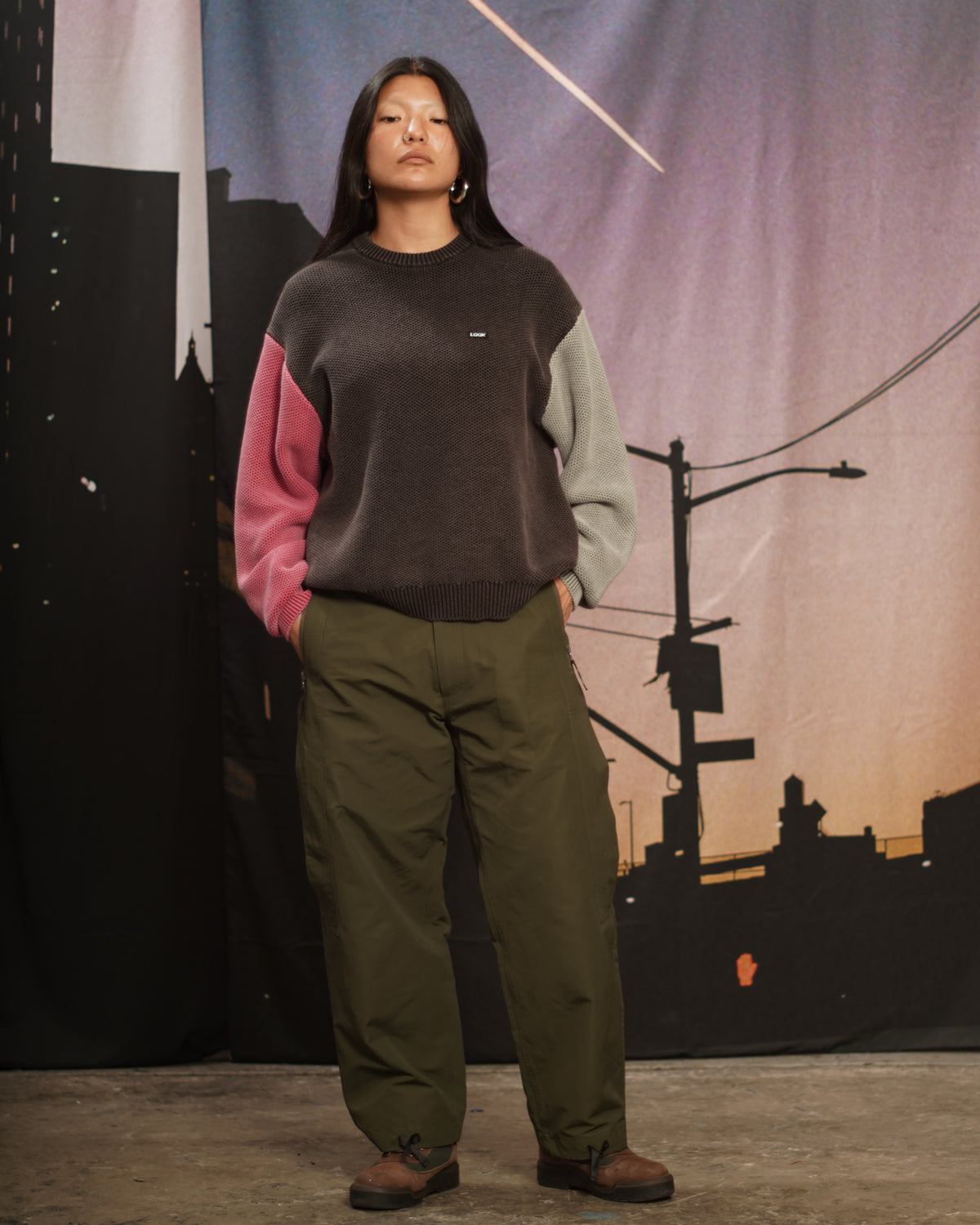 WAFFLE KNIT CREW