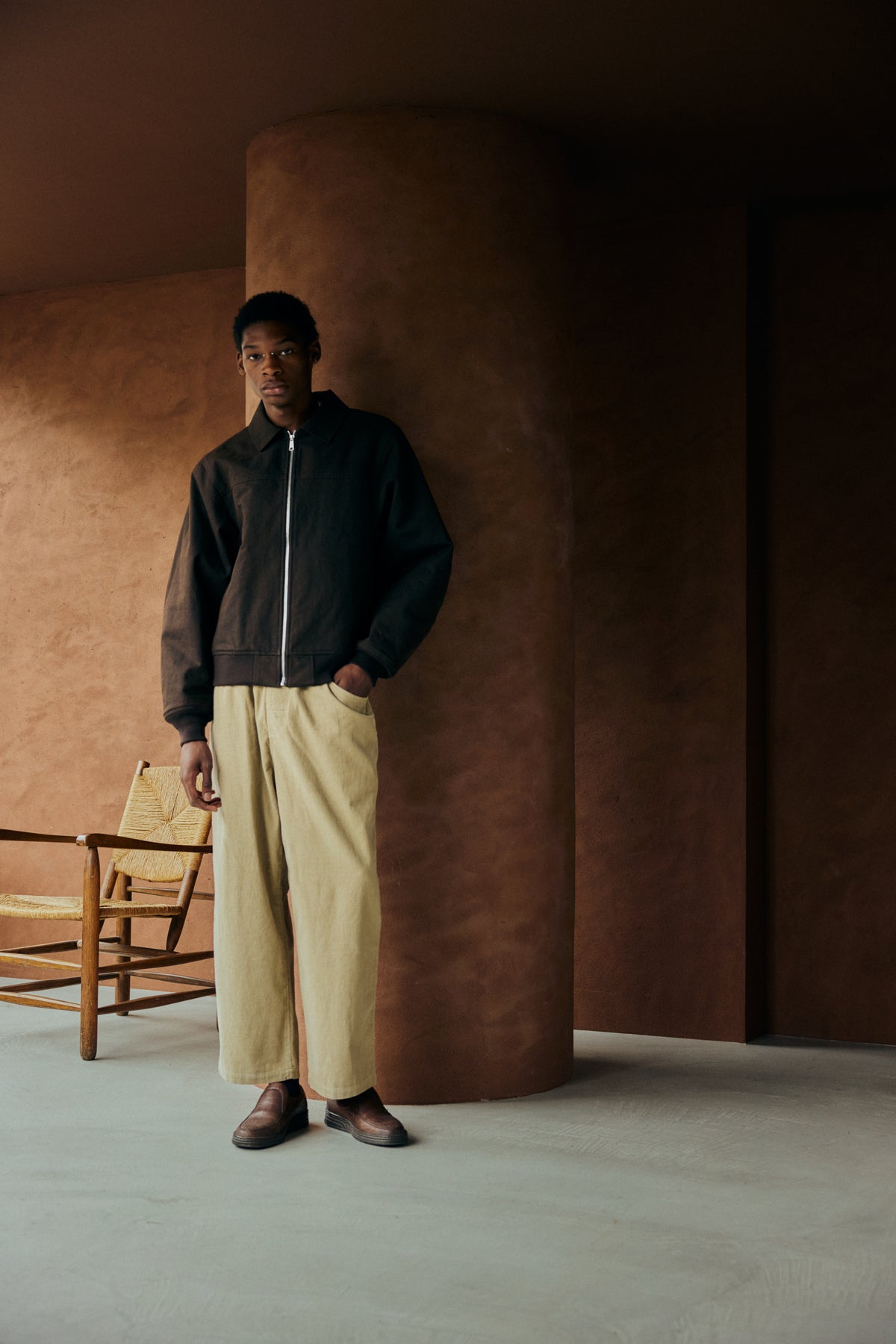 Grid Cord Slacks