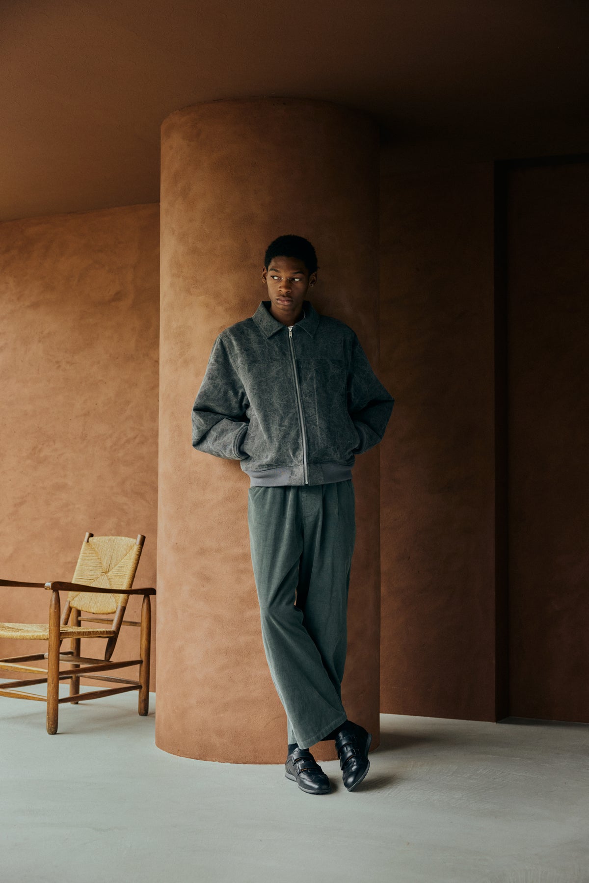 Grid Cord Slacks