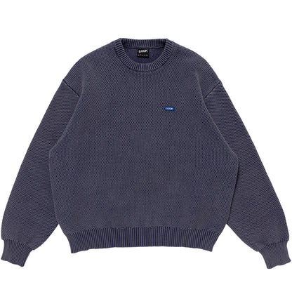 WAFFLE KNIT CREW