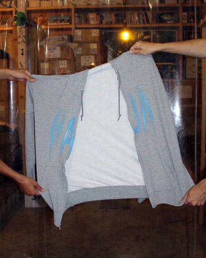 Motion logo zip-up hoodie