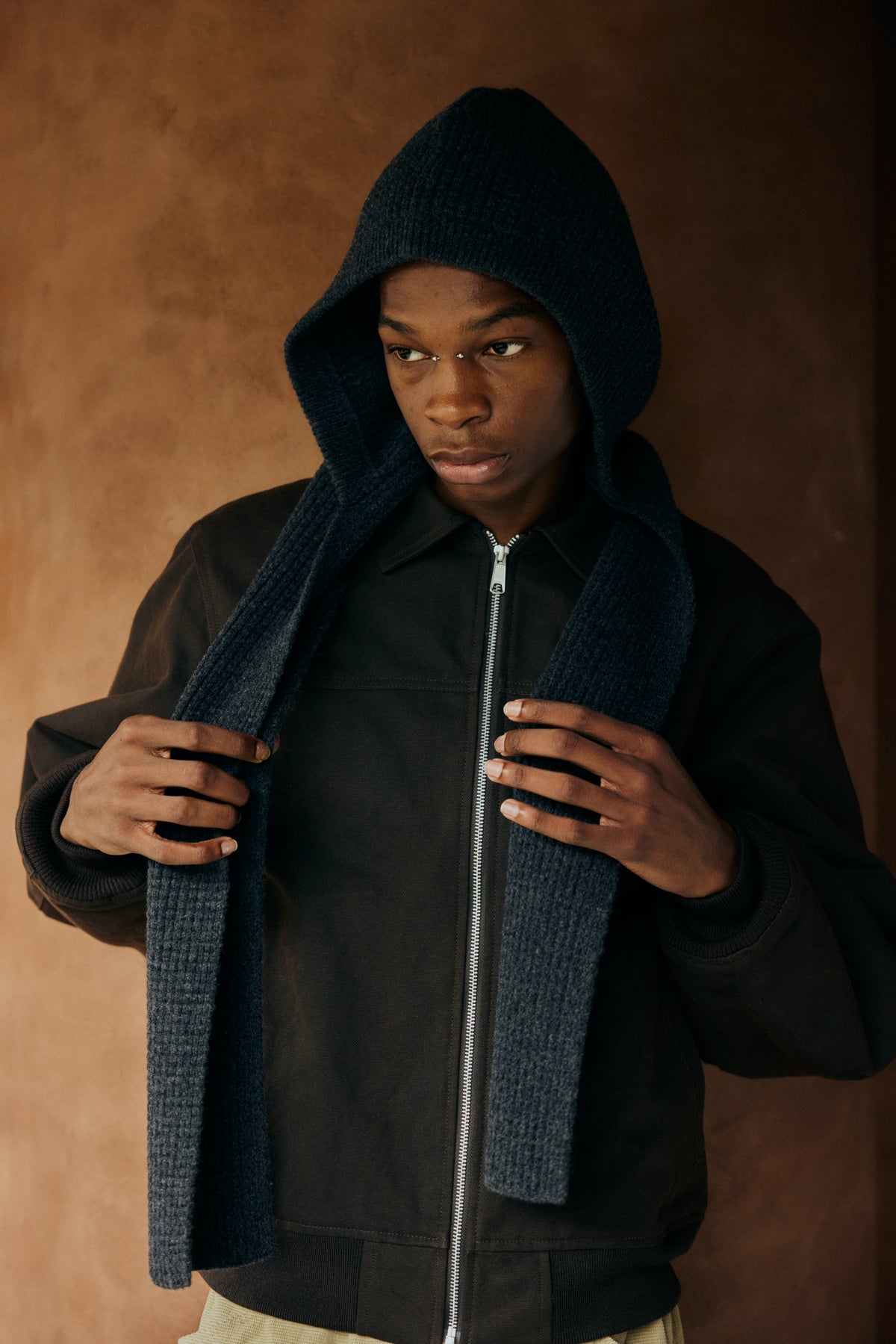Wool Hood Scarf