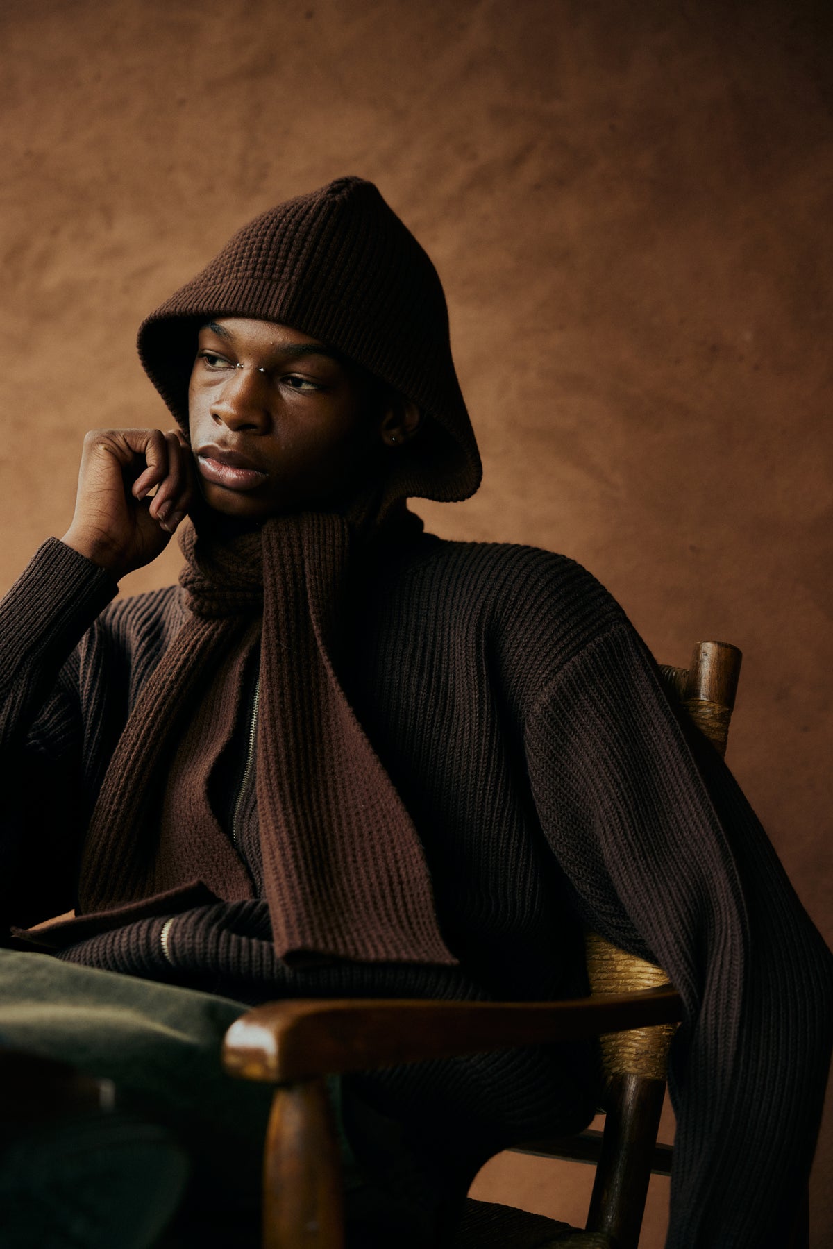 Wool Hood Scarf