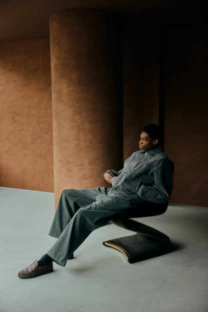 Grid Cord Slacks